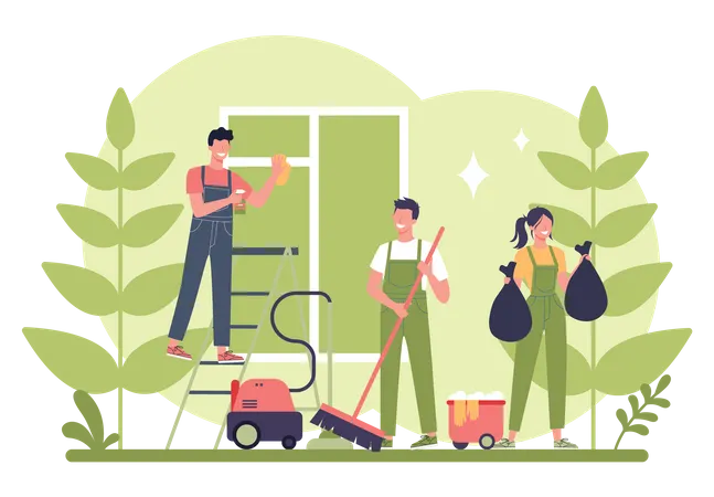 Home cleaning service  Illustration