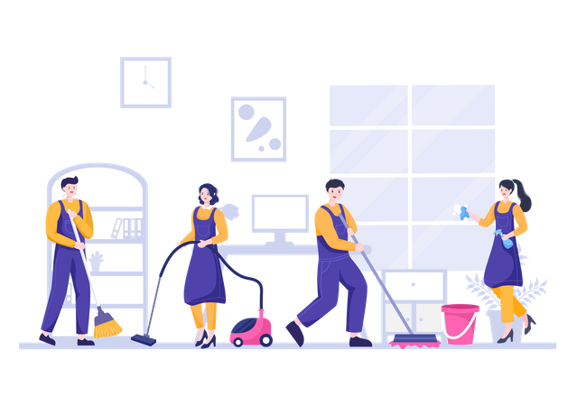 Home cleaning service  Illustration