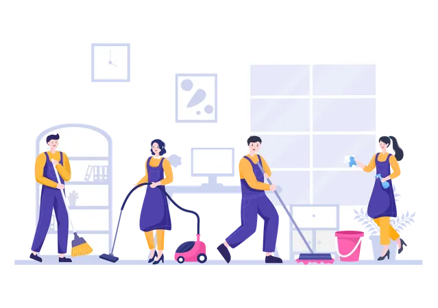 Home cleaning service  Illustration