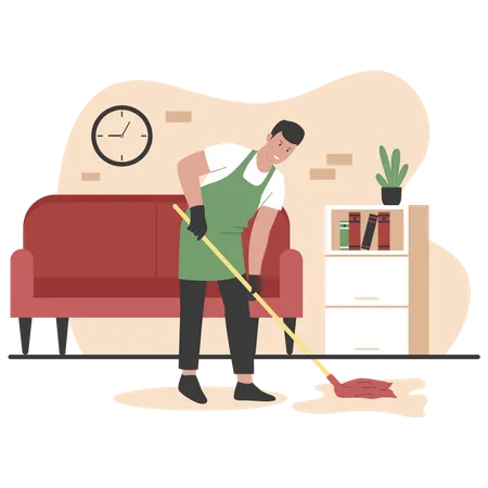 Home cleanup service  Illustration