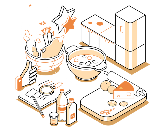 Home cooking Illustration