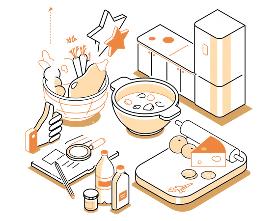 Home cooking  イラスト