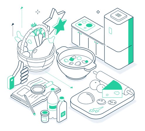 Home cooking Illustration