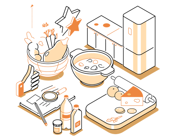 Home cooking  Illustration