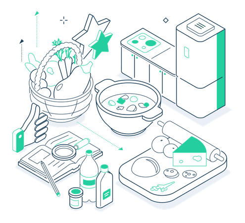 Home cooking  Illustration