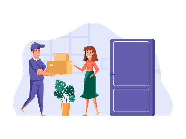 Home delivery  Illustration