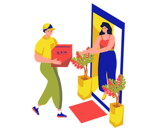 Home delivery  Illustration