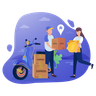 illustration home-delivery