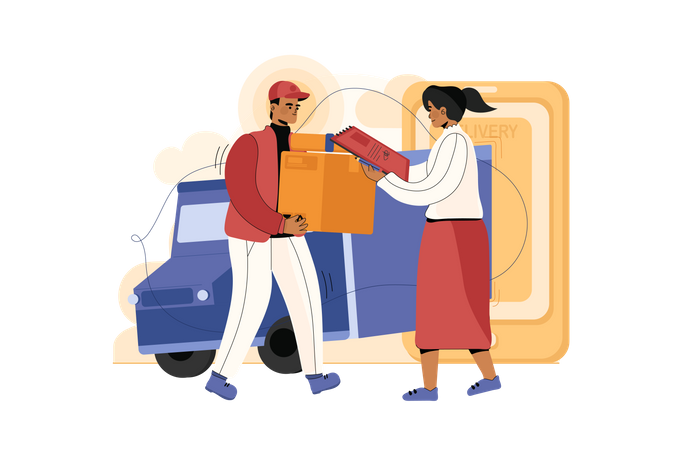 Home Delivery  Illustration