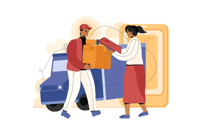 Home Delivery  Illustration