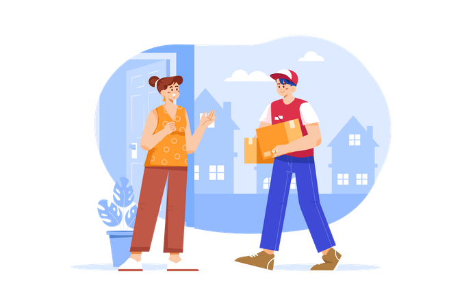 Home Delivery  Illustration