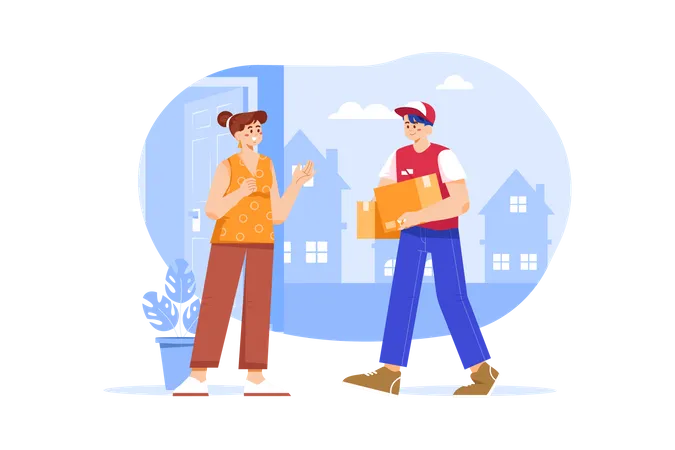 Home Delivery  Illustration