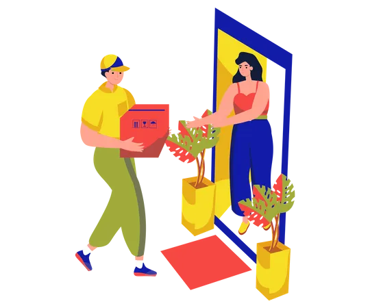 Home delivery  Illustration