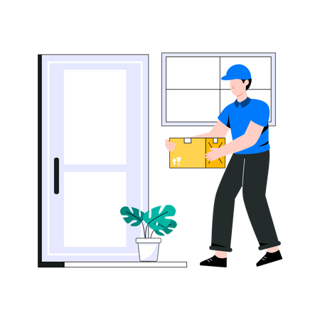 Home Delivery  Illustration