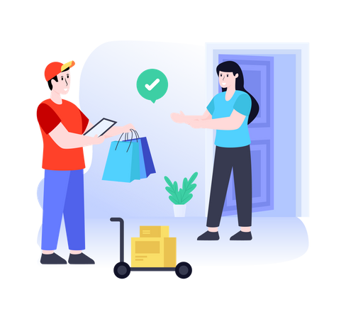 Home Delivery  Illustration