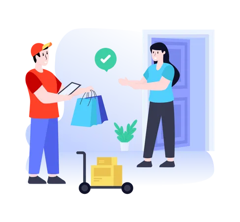 Home Delivery  Illustration