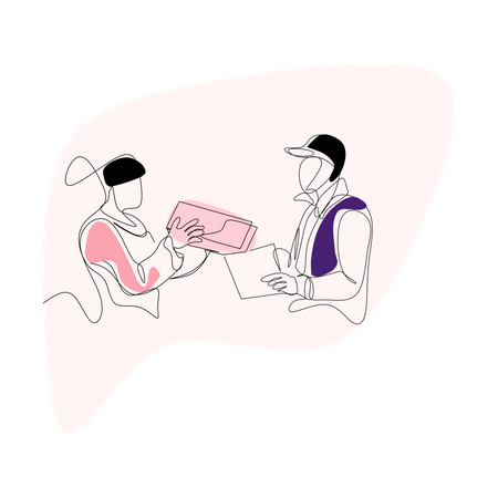 Home delivery  Illustration