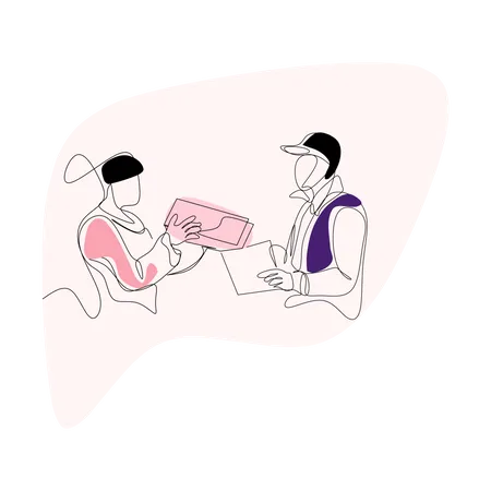 Home delivery  Illustration