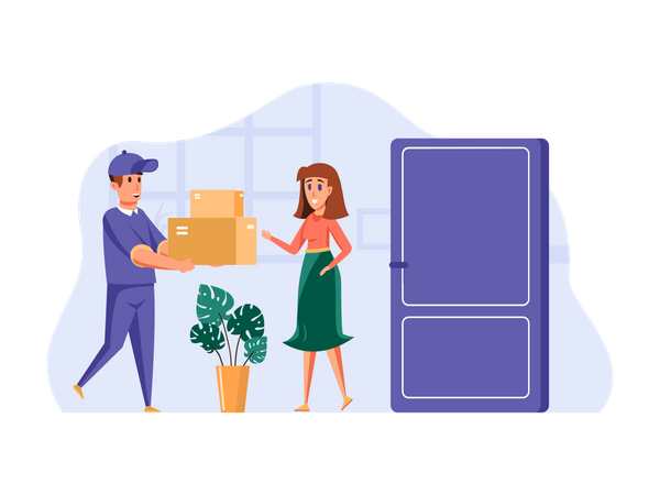 Home delivery  Illustration