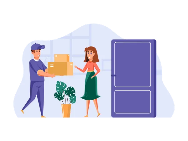 Home delivery  Illustration