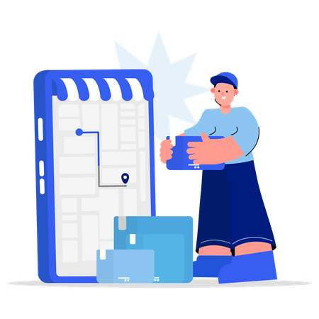 Home Delivery  Illustration