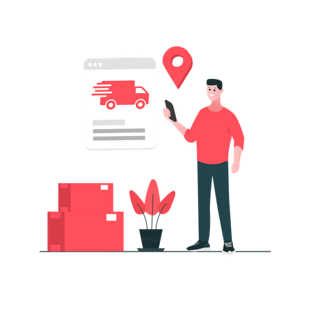 Home Delivery  Illustration