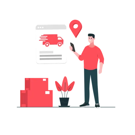 Home Delivery  Illustration