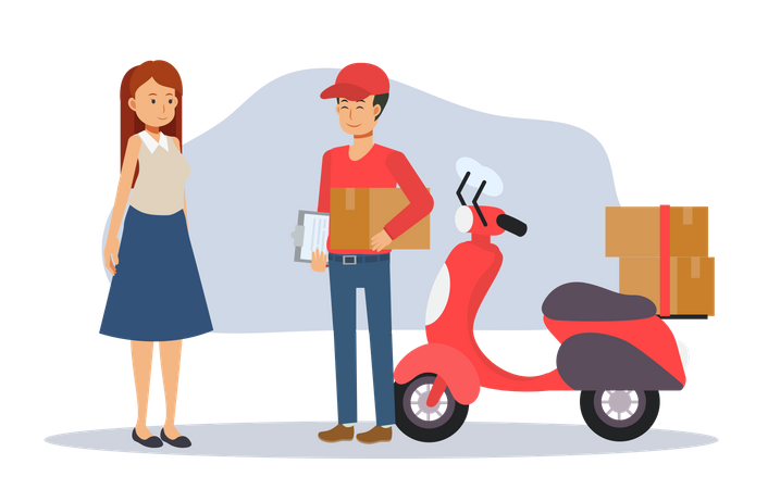 Home Delivery  Illustration