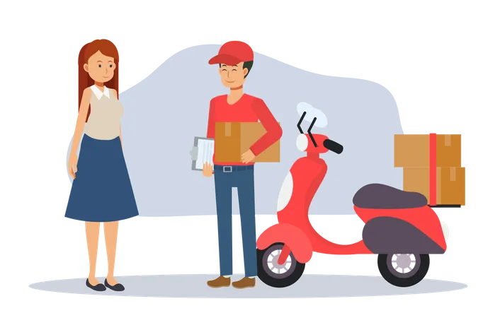 Home Delivery  Illustration