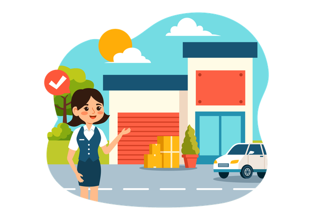 Home delivery  Illustration