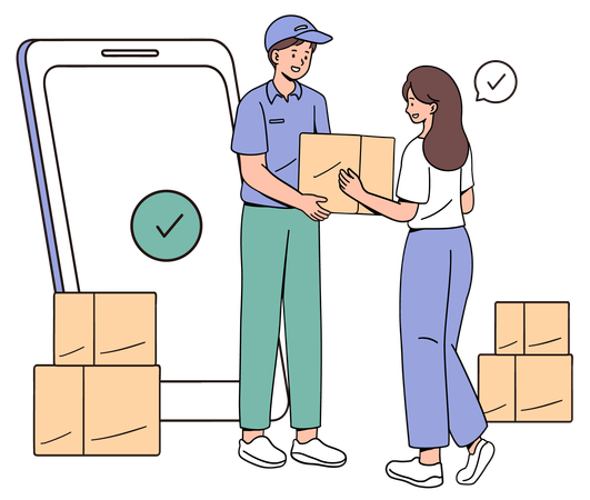 Home delivery  Illustration