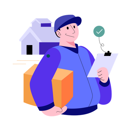 Home delivery  Illustration