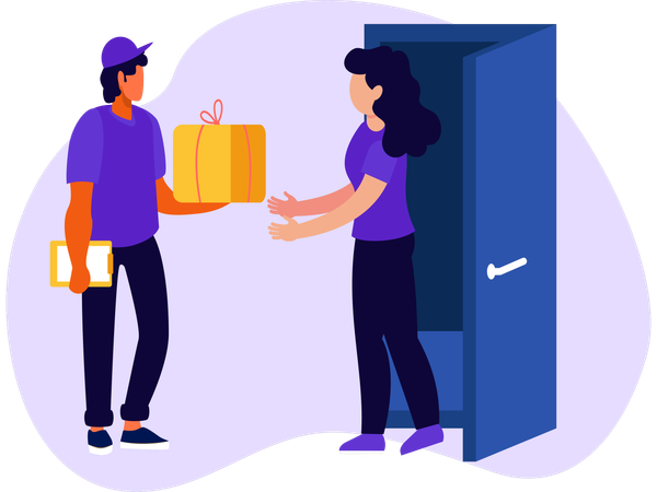 Home Delivery Service  Illustration