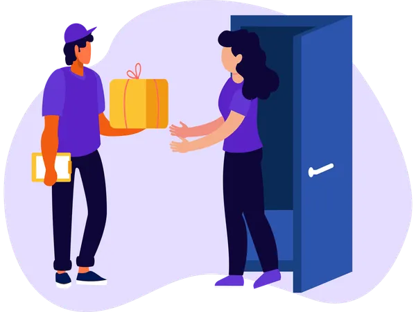 Home Delivery Service  Illustration