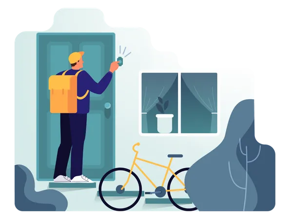 Home delivery service Illustration