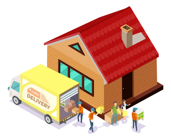 Home Delivery Service  Illustration