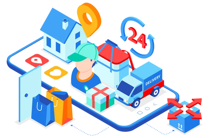 Home delivery service  Illustration