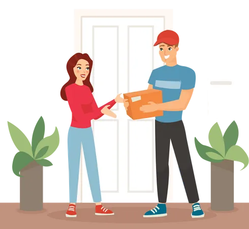 Home delivery service  Illustration