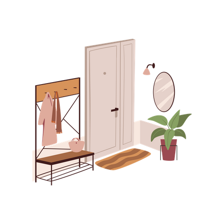 Home entrance  Illustration