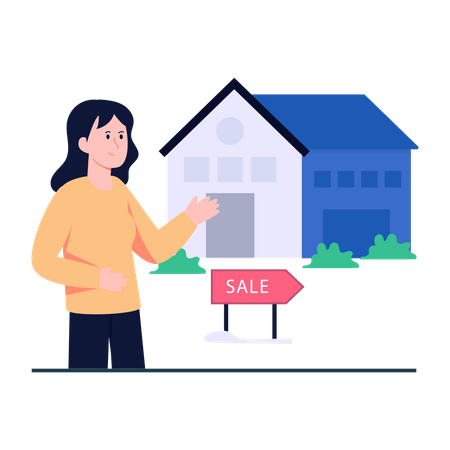 Home For Sale  Illustration