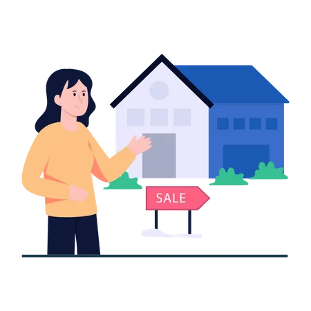 Home For Sale  Illustration