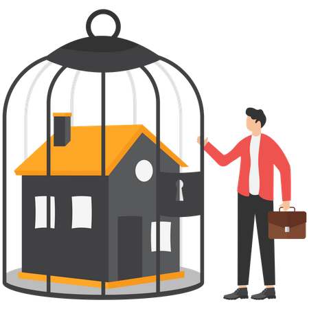 Home foreclosure.  イラスト