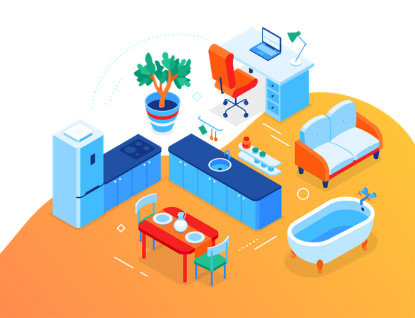 Home furniture  Illustration