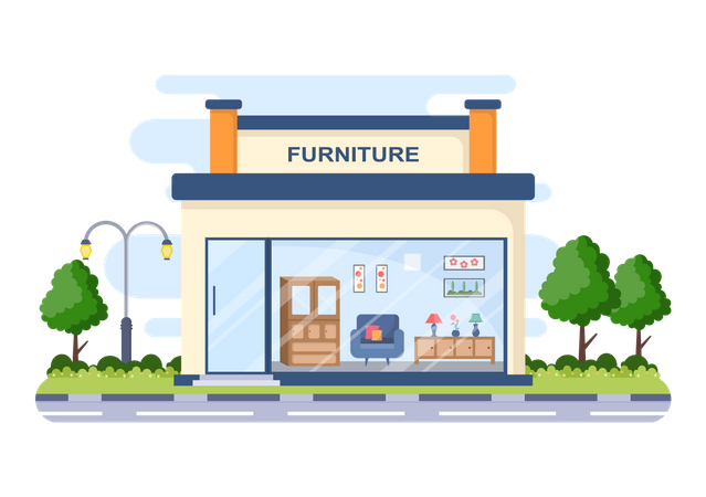Home Furniture Shop Illustration