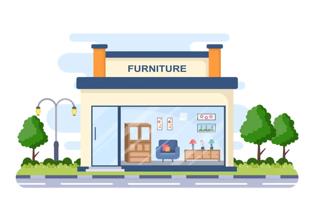 Home Furniture Shop  Illustration