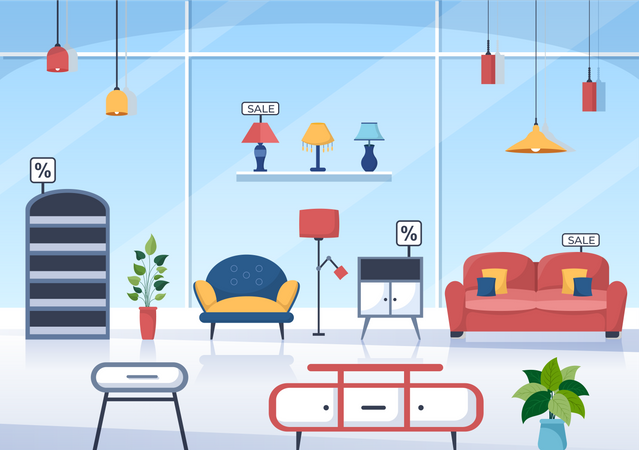 Home Furniture Store  Illustration