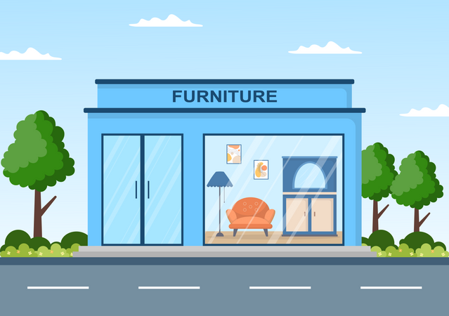 Home Furniture Store  Illustration