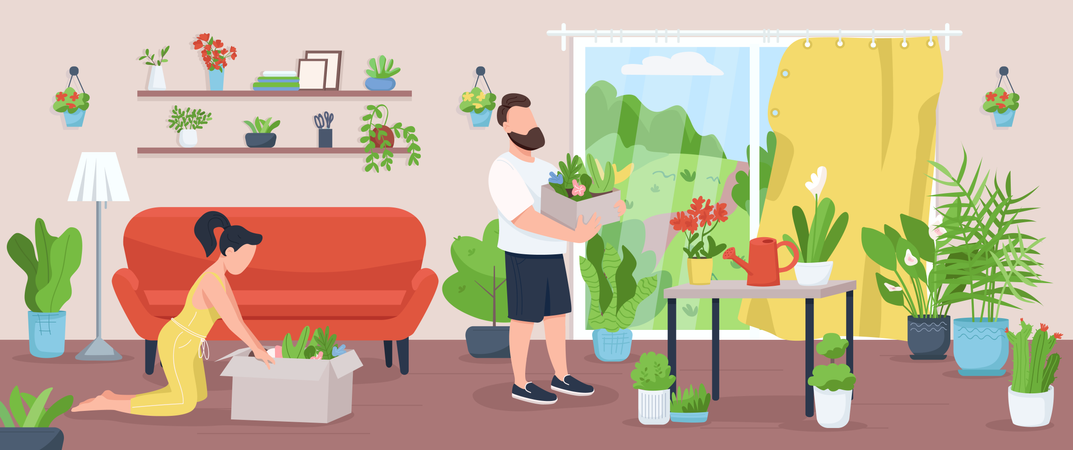 Home garden  Illustration