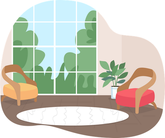 Home interior Illustration