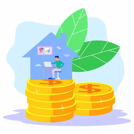 Home investment growth Illustration